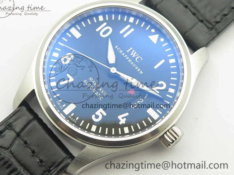 MIROTIME 0718 Supportive Mark XVII IW326501 MKS 1:1 Best Edition Black Dial On Black Leather Strap MIYOTA 9015 V 7208